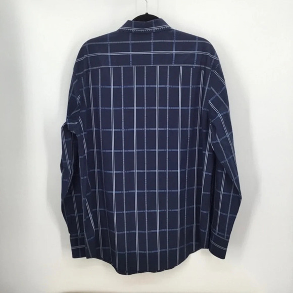 Cubavera Men’s Blue Striped Long Sleeve Shirt - Picture 2 of 6
